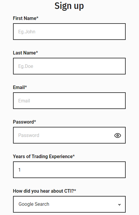 City-Traders-Imperium-Registration-Form