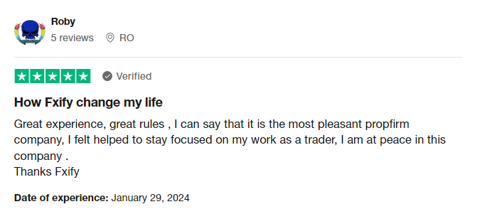 FXIFY-Trustpilot-Comment-2