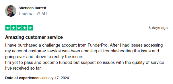 FunderPro-Trustpilot-Comment-1