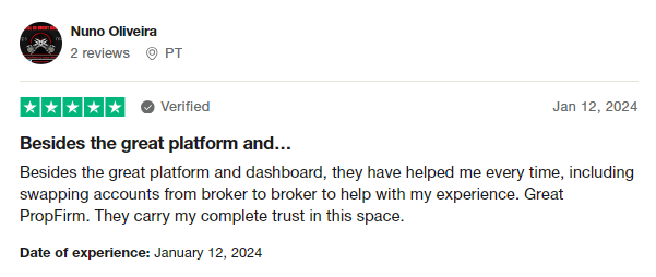 FunderPro-Trustpilot-Comment-2