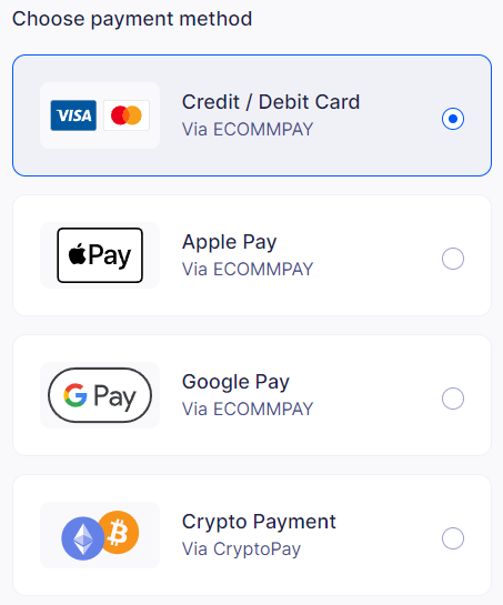 SabioTrade-Choose-Your-Payment-Method