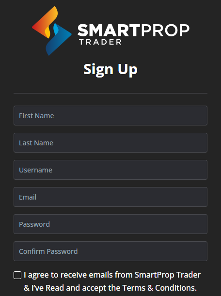 Smart-Prop-Trader-Registration-Form